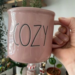 Rae Dunn Pink COZY short mug new